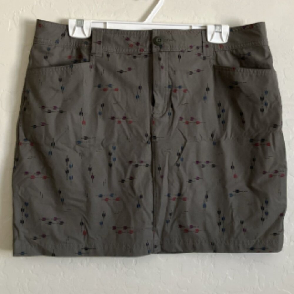 Eddie Bauer 12 Adventurer Skirt Skort Green Outdoor